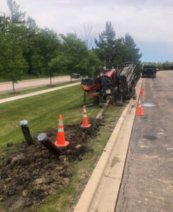 HDD set up in parkway
