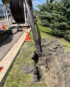 pulling conduit
